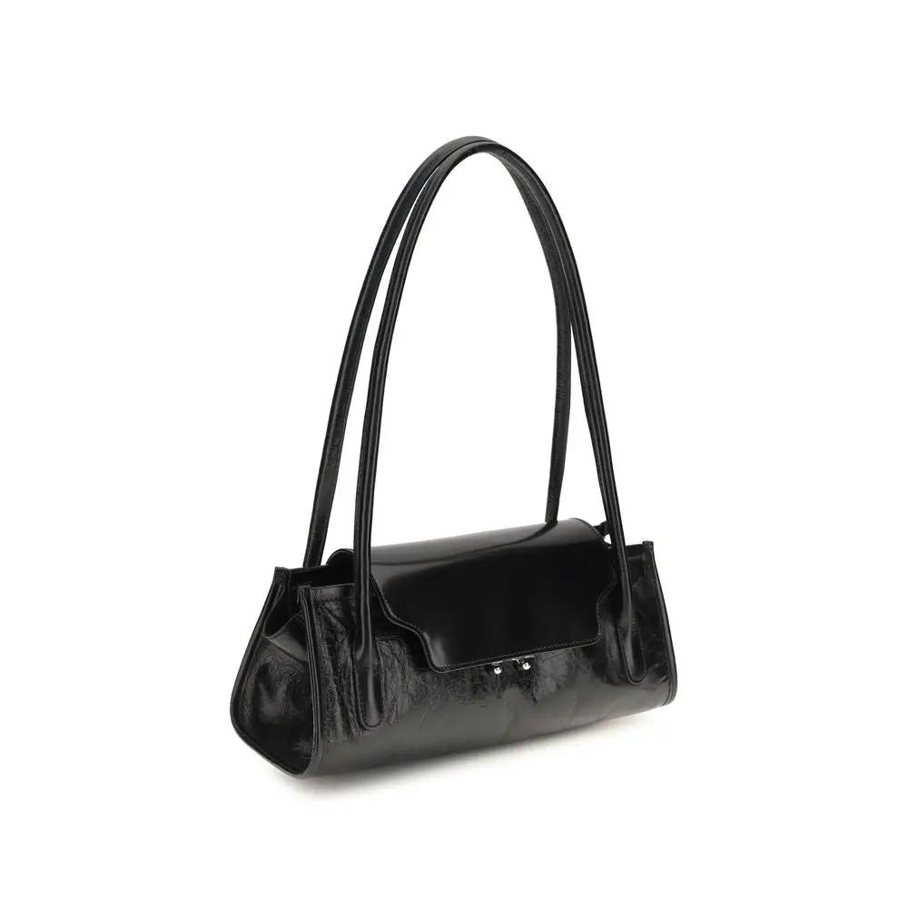 Marni Black Calf Leather Bos Taurus Shoulder Bag