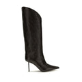 LE SILLA Black Calf Leather Bos Taurus High Heel Boots