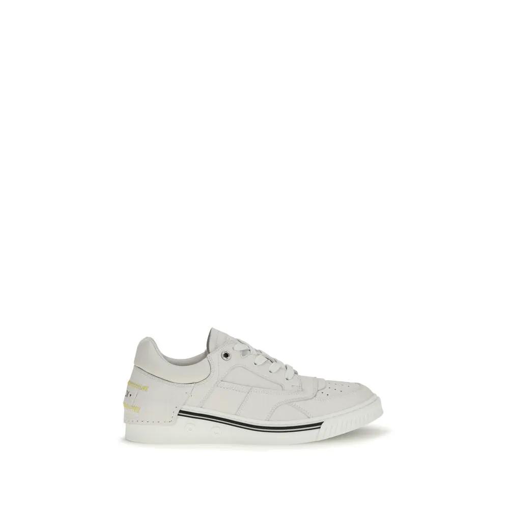 Fendi Fendi White Calf Leather Bos Taurus Low Top Sneakers