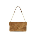 Saint Laurent Saint Laurent Beige Suede Leather Shoulder Bag