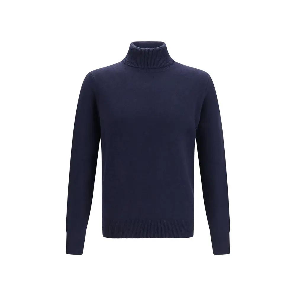 Aragona Cashmere Blue Cashmere Turtleneck