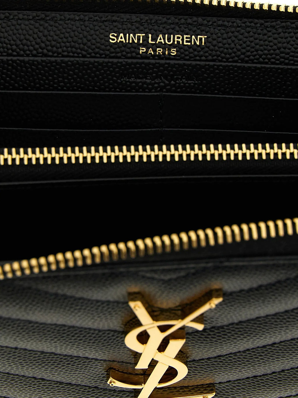 Saint Laurent Black Calfskin Cardholder