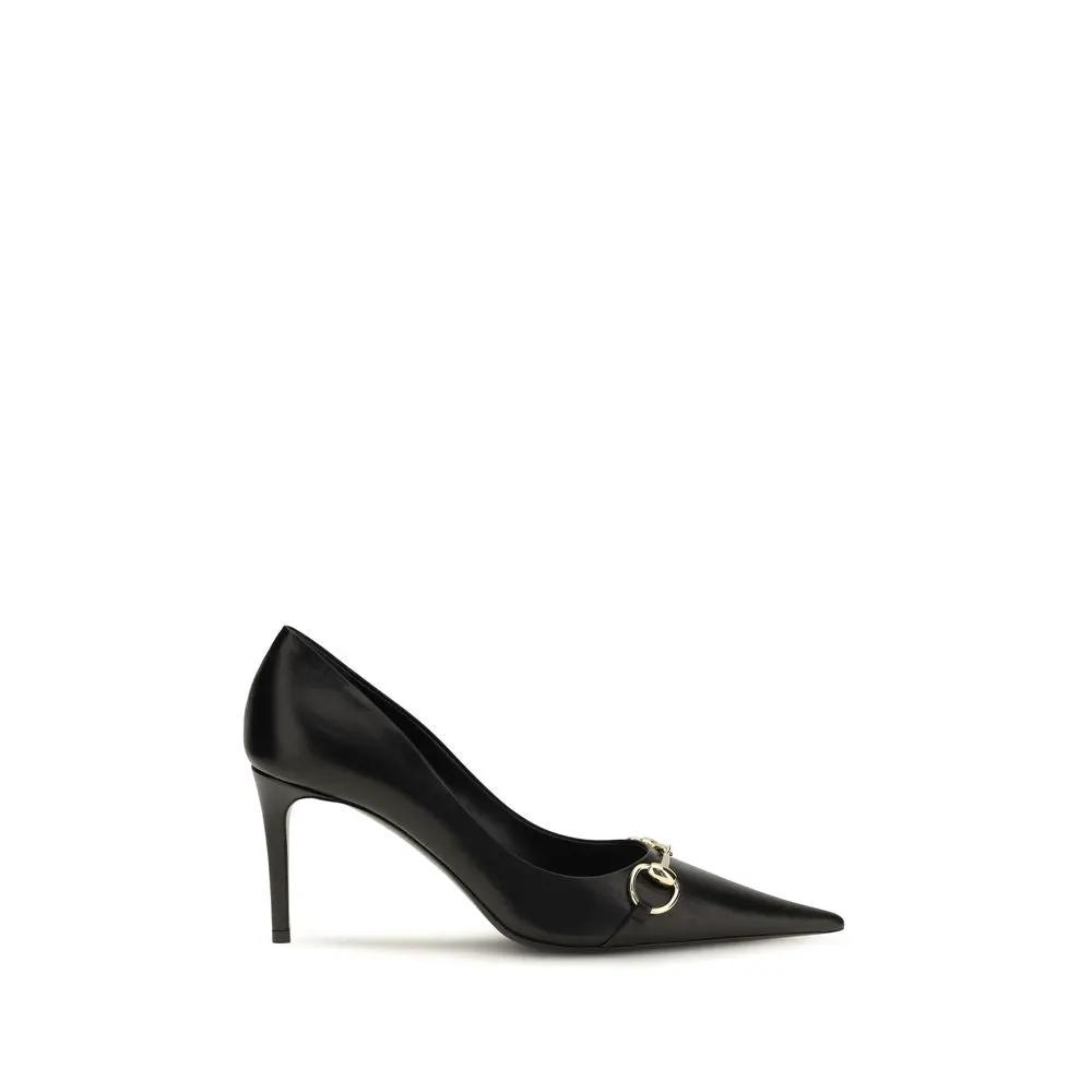 Gucci Gucci Black Calf Leather Bos Taurus High Heel Pumps