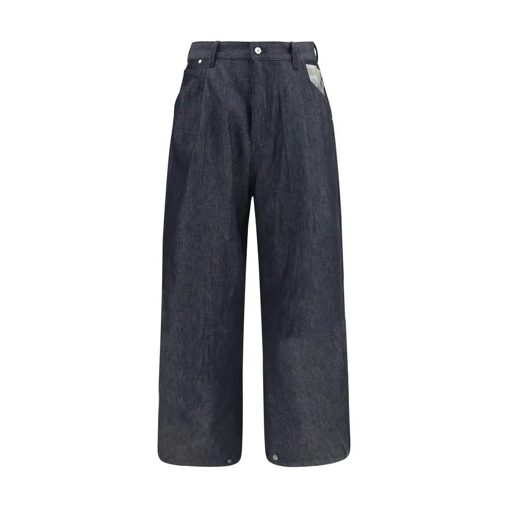 PDF Channel Blue Cotton Relaxed Fit Jeans
