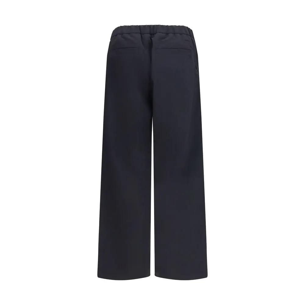 LAMINAR Black Nylon Casual Pants