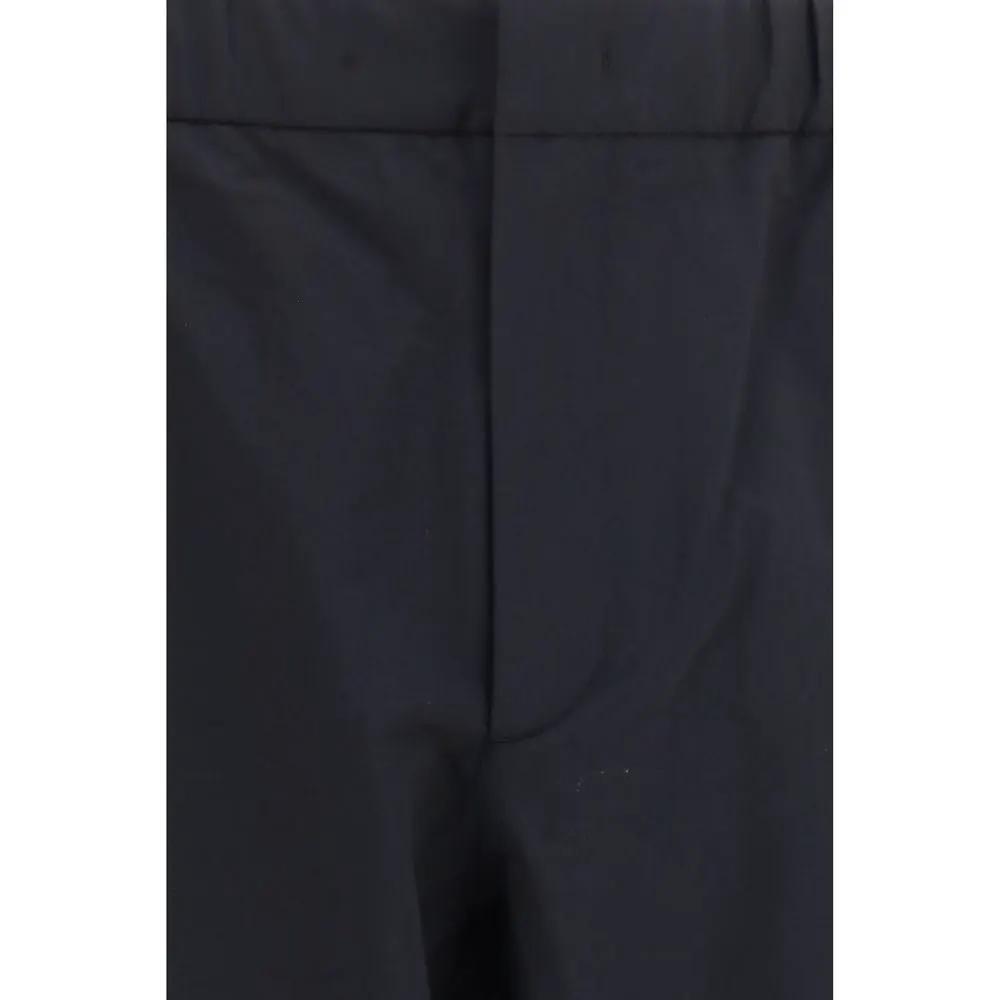 LAMINAR Black Nylon Casual Pants
