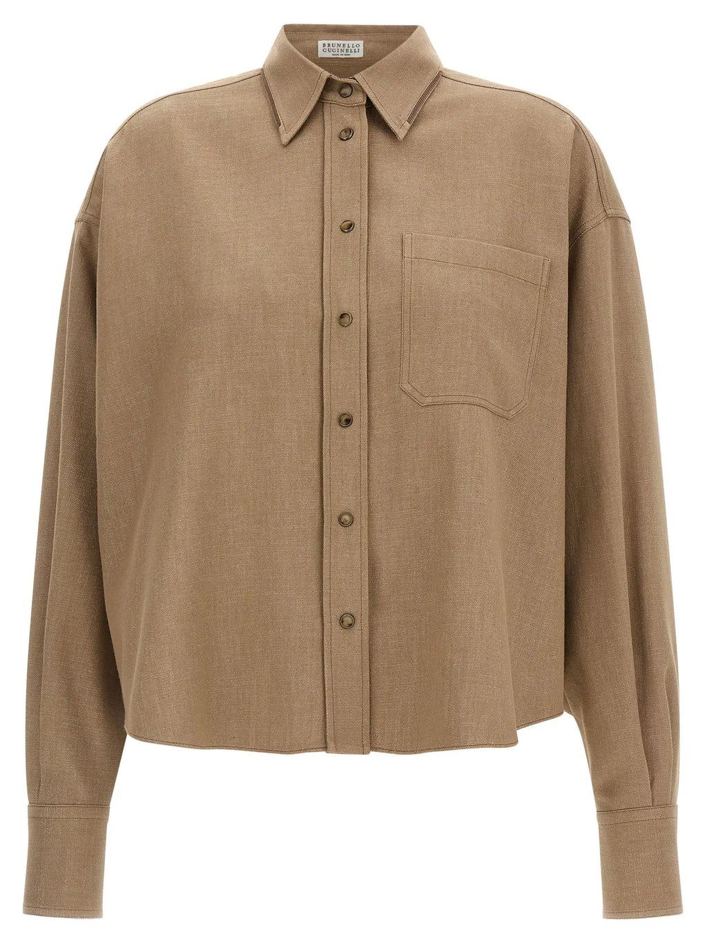 Brunello Cucinelli Beige Cotton Blouse