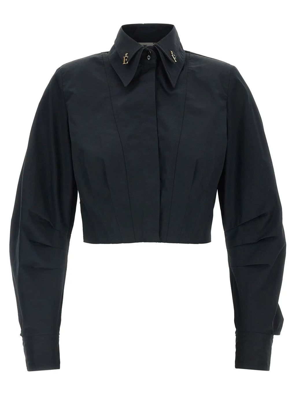 Elisabetta Franchi Black Cotton Blouse