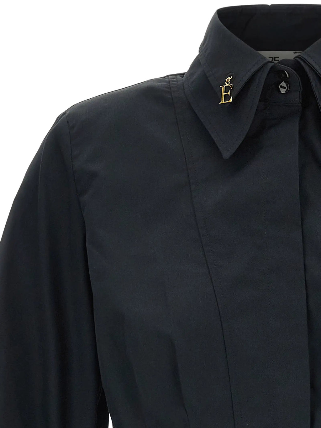 Elisabetta Franchi Black Cotton Blouse