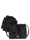PINKO Black Lambskin Clutch Bag