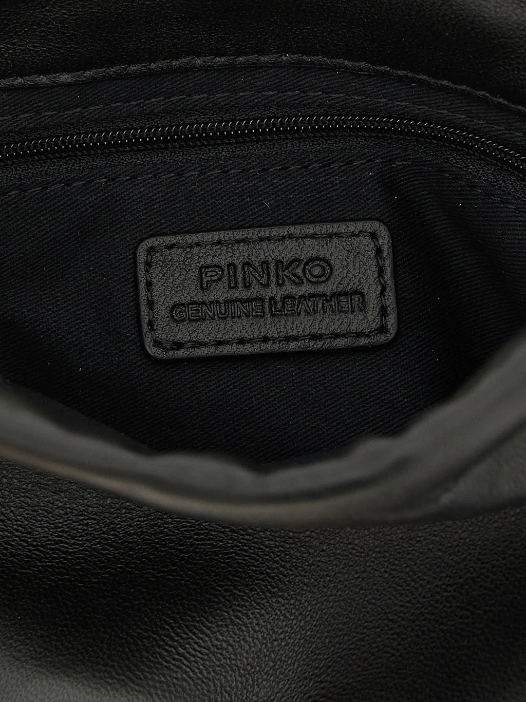 PINKO Black Lambskin Clutch Bag