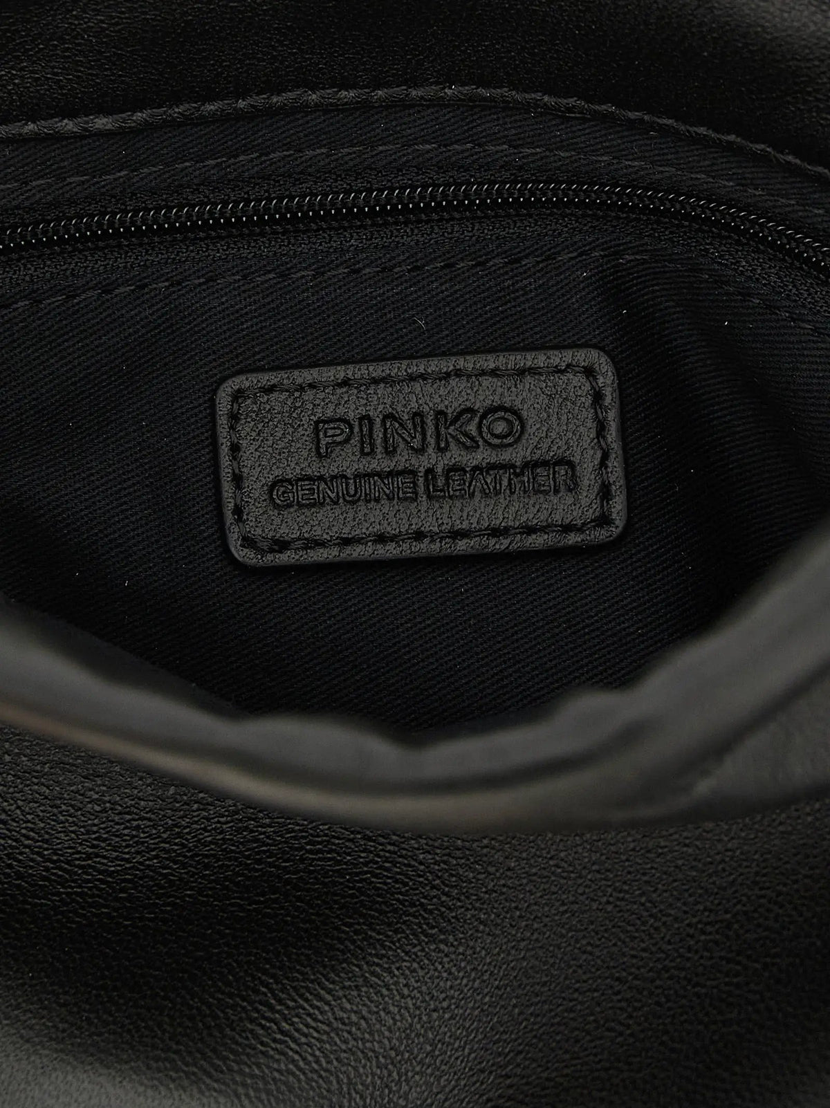 PINKO Black Lambskin Clutch Bag