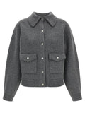 Guest in Residence Gray Wool Bomber
