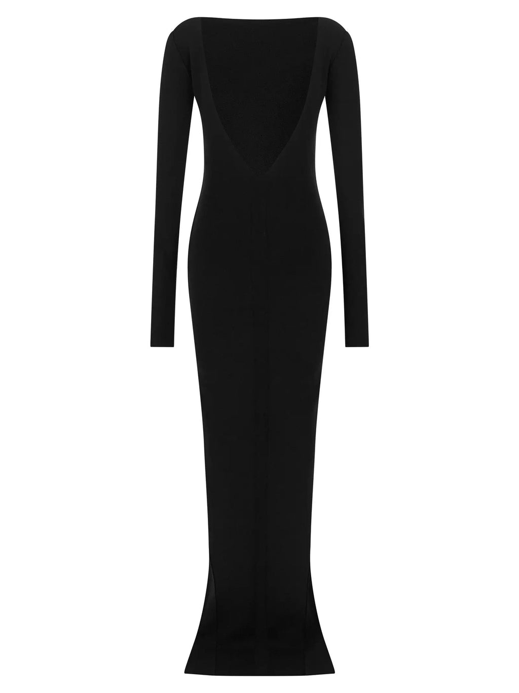 Rick Owens Black Viscose Long Dress