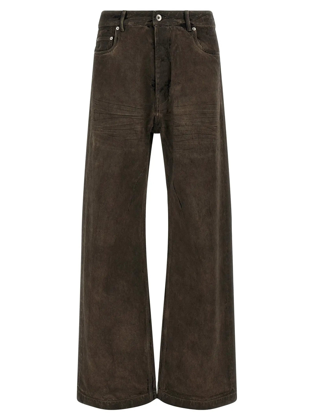 DRKSHDW Brown Cotton Relaxed Fit Jeans