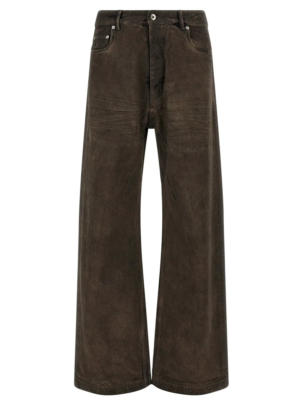 DRKSHDW Brown Cotton Relaxed Fit Jeans