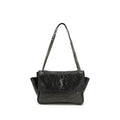 Saint Laurent Black Calf Leather Bos Taurus Shoulder Bag