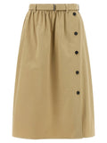 Prada Beige Cotton Midi Skirt