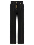 Versace Black Cotton High-Waisted Jean