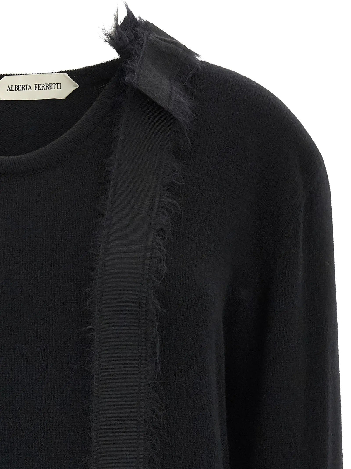 Alberta Ferretti Black Cashmere Cardigan