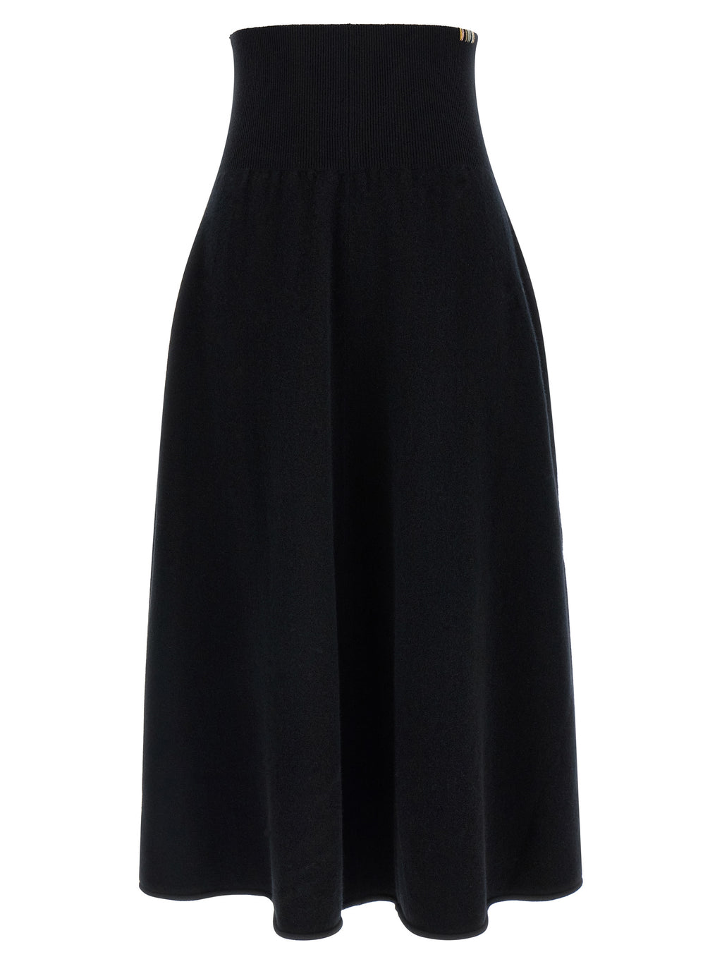 Extreme Cashmere Extreme Cashmere Black Cashmere Midi Skirt