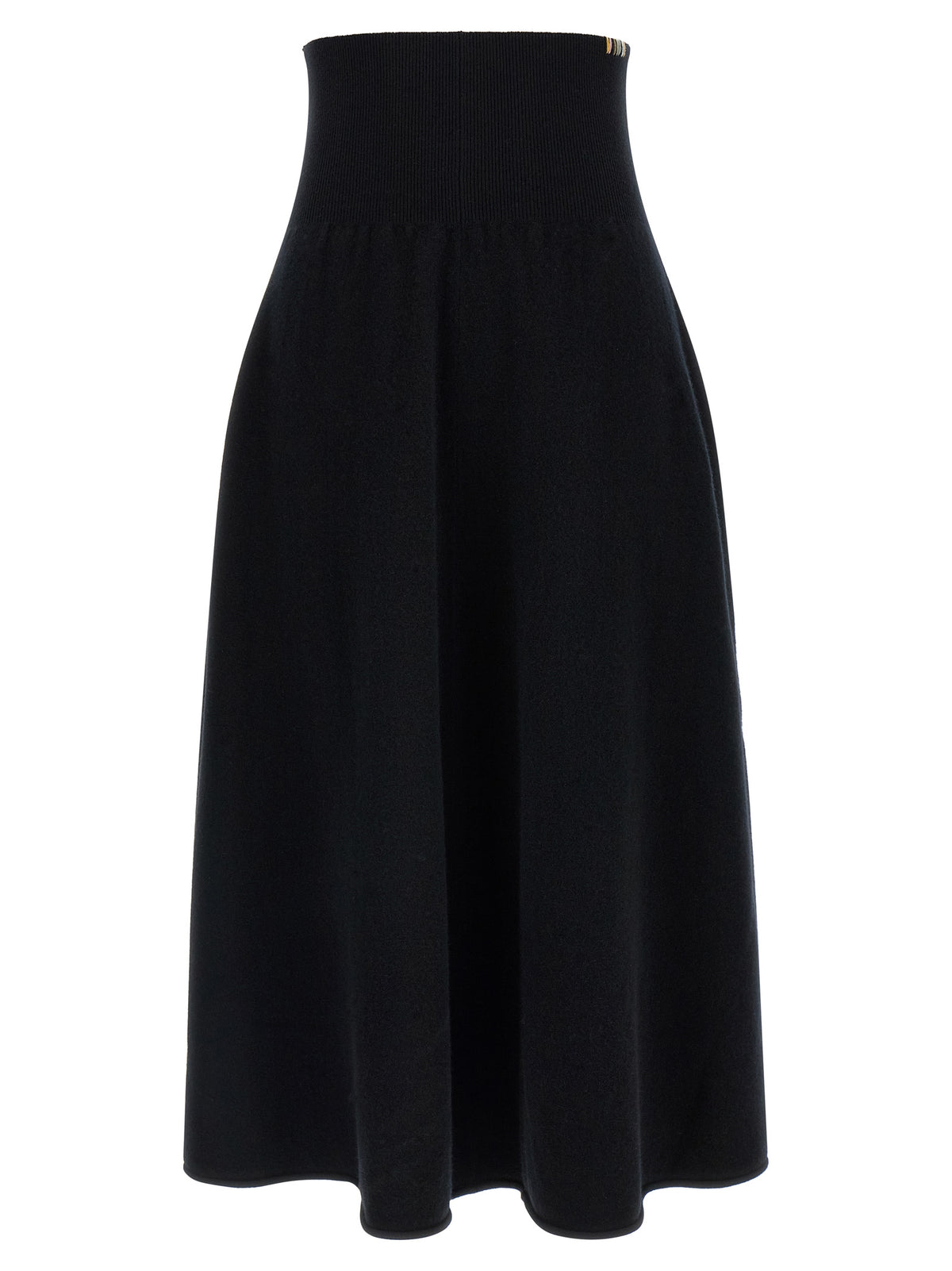 Extreme Cashmere Extreme Cashmere Black Cashmere Midi Skirt