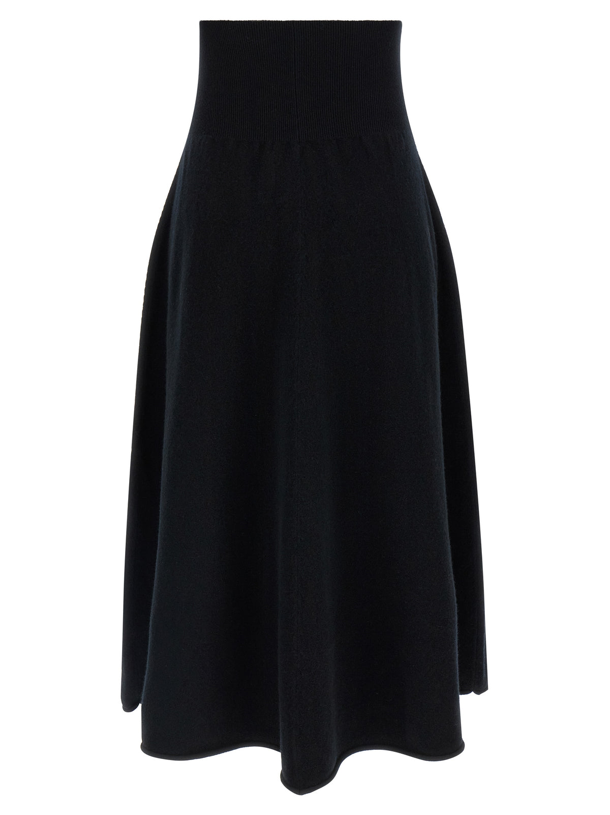Extreme Cashmere Extreme Cashmere Black Cashmere Midi Skirt