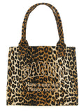 Ganni Ganni Brown Recycled Cotton Tote Bag