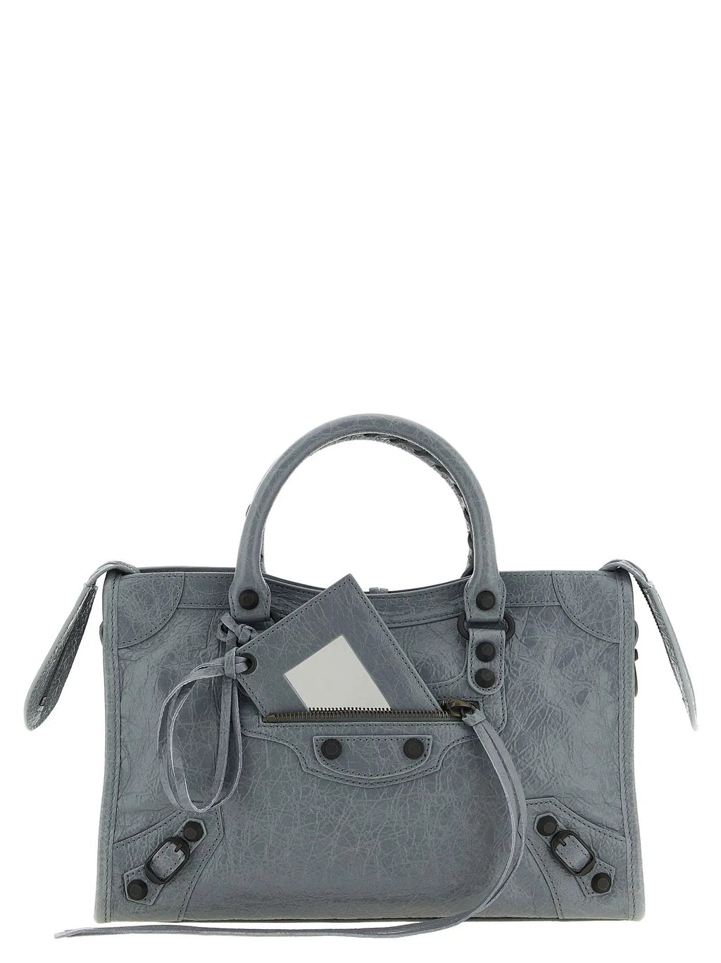Balenciaga Gray Lamb Leather Handbag