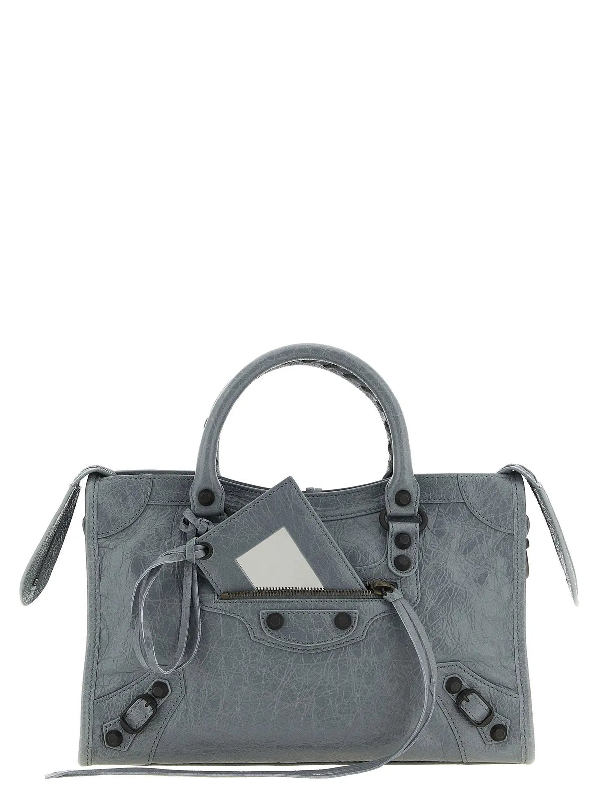 Balenciaga Gray Lamb Leather Handbag