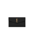 Saint Laurent Black Leather Clutch Bag