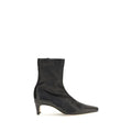 Staud Staud Black Calf Leather Bos Taurus Ankle Boots