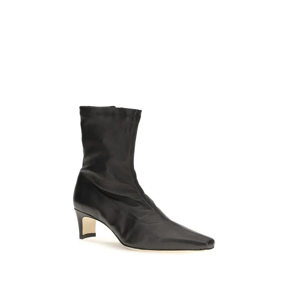 Staud Staud Black Calf Leather Bos Taurus Ankle Boots