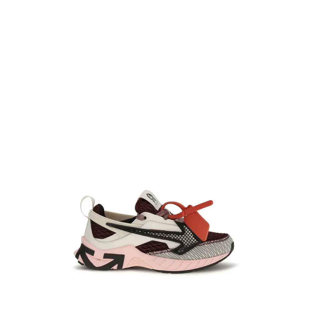 Off-White Multicolor Polyester Athletic Sneakers