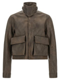 Rick Owens Brown Calfskin Leather Jacket