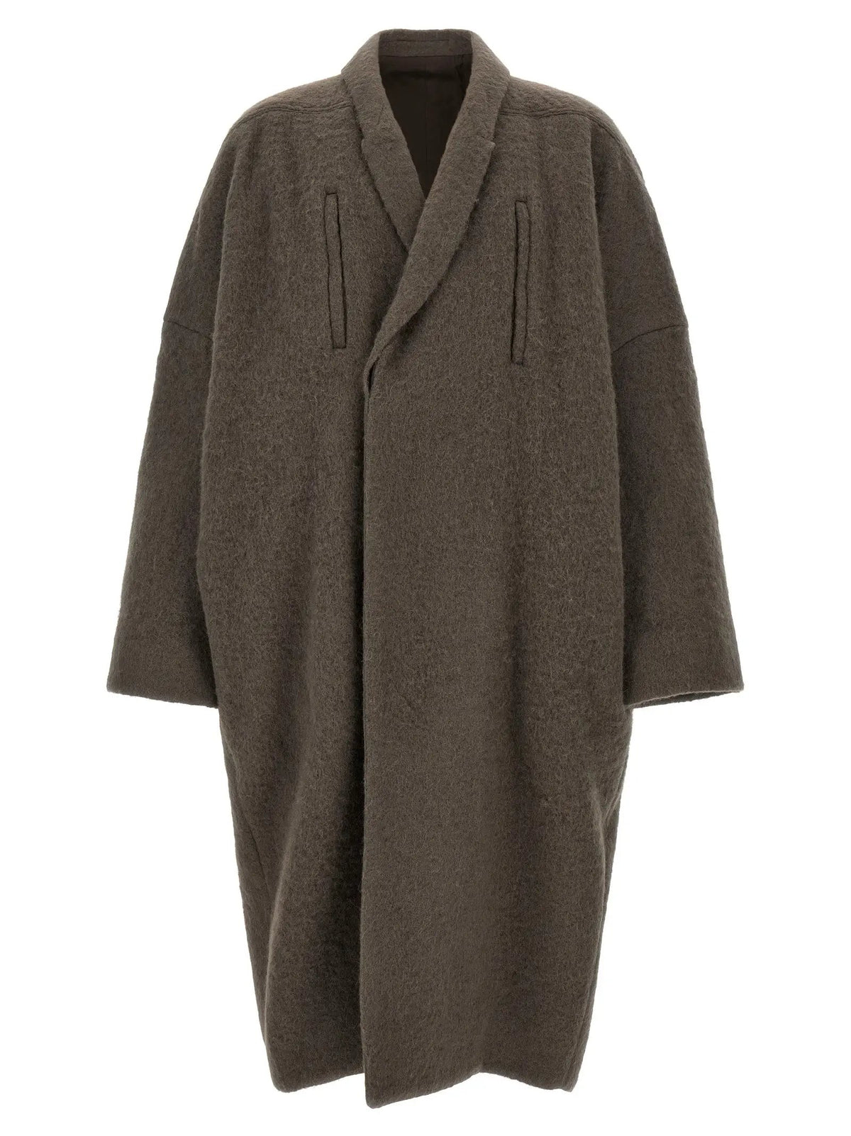 Rick Owens Gray Marabou Coat