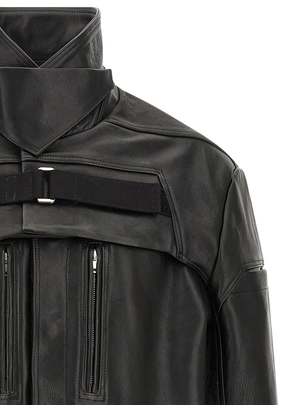 Rick Owens Black Calfskin Leather Jacket
