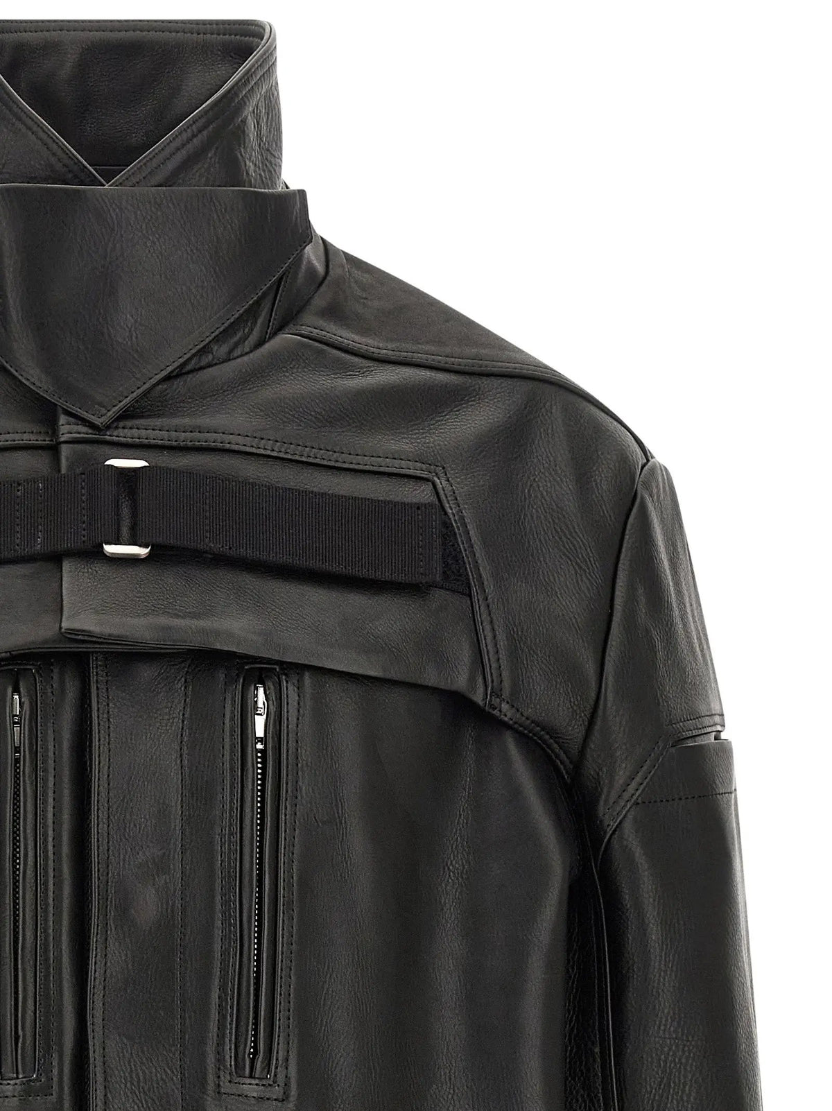 Rick Owens Black Calfskin Leather Jacket
