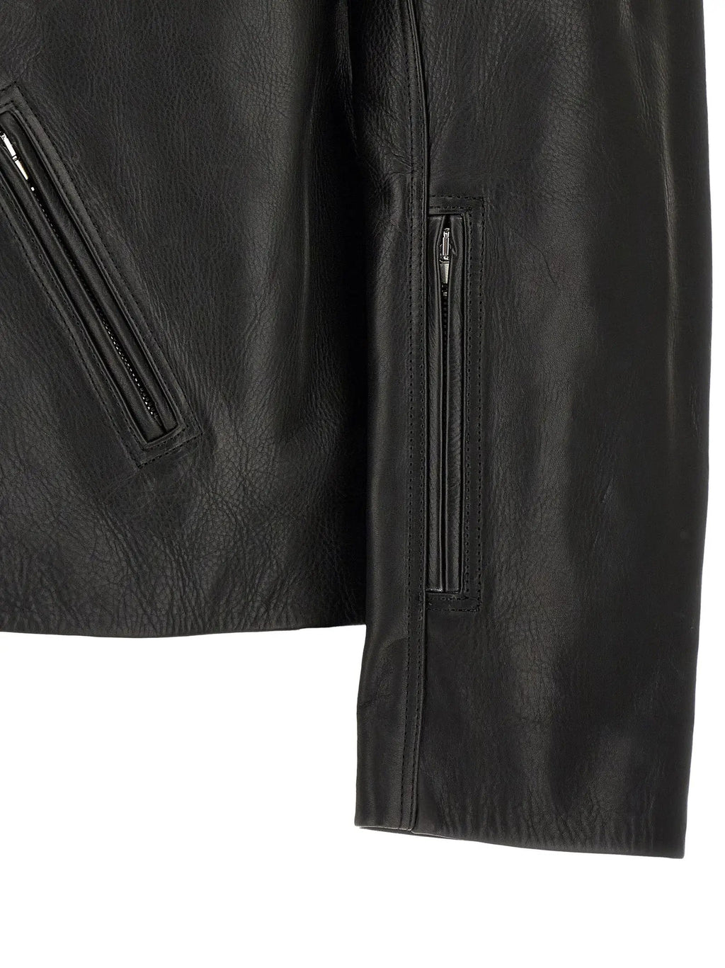 Rick Owens Black Calfskin Leather Jacket