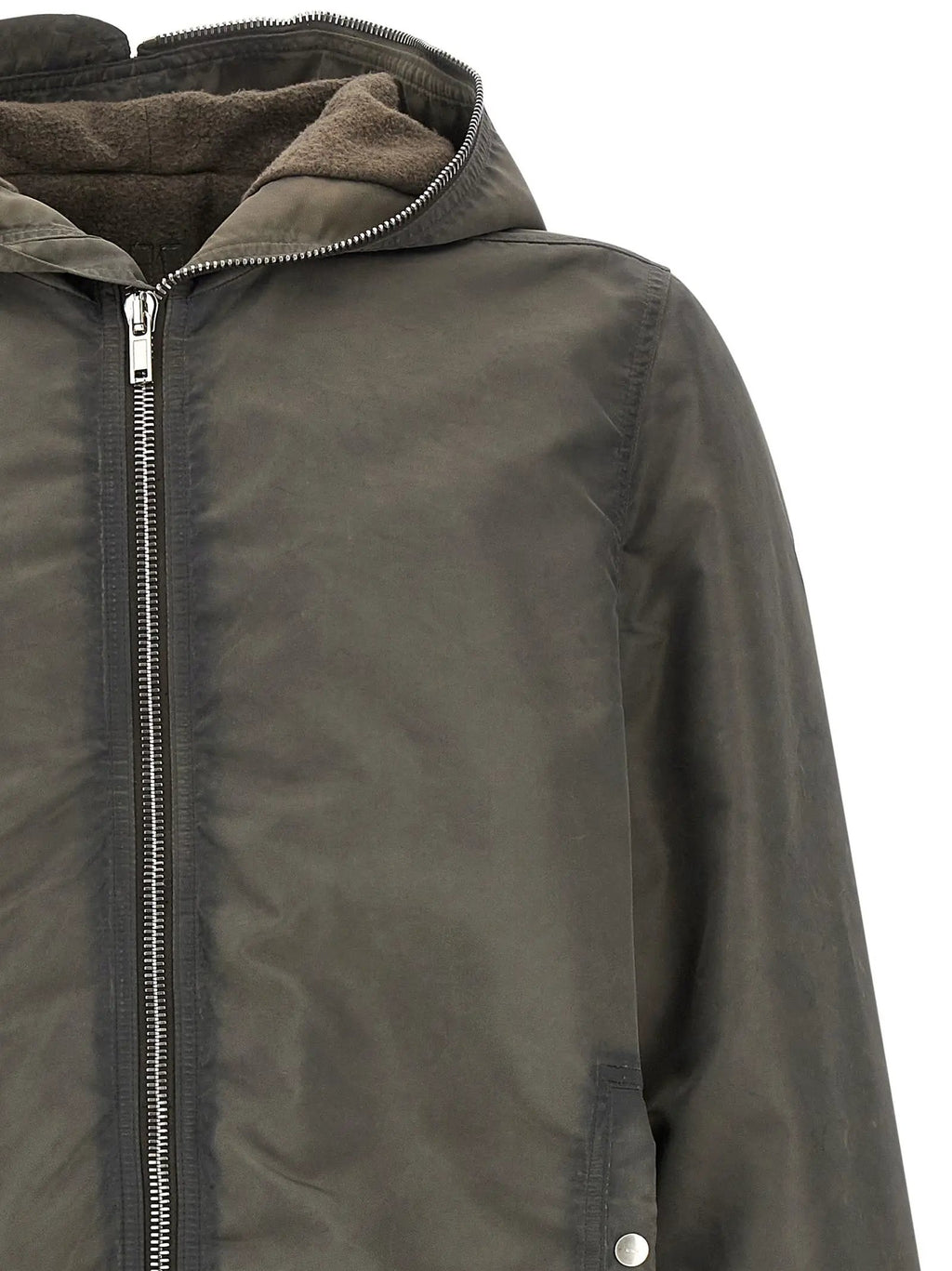 DRKSHDW Gray Nylon Full-Length Jacket