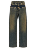 Maison Margiela Blue Cotton Straight-Leg Jeans