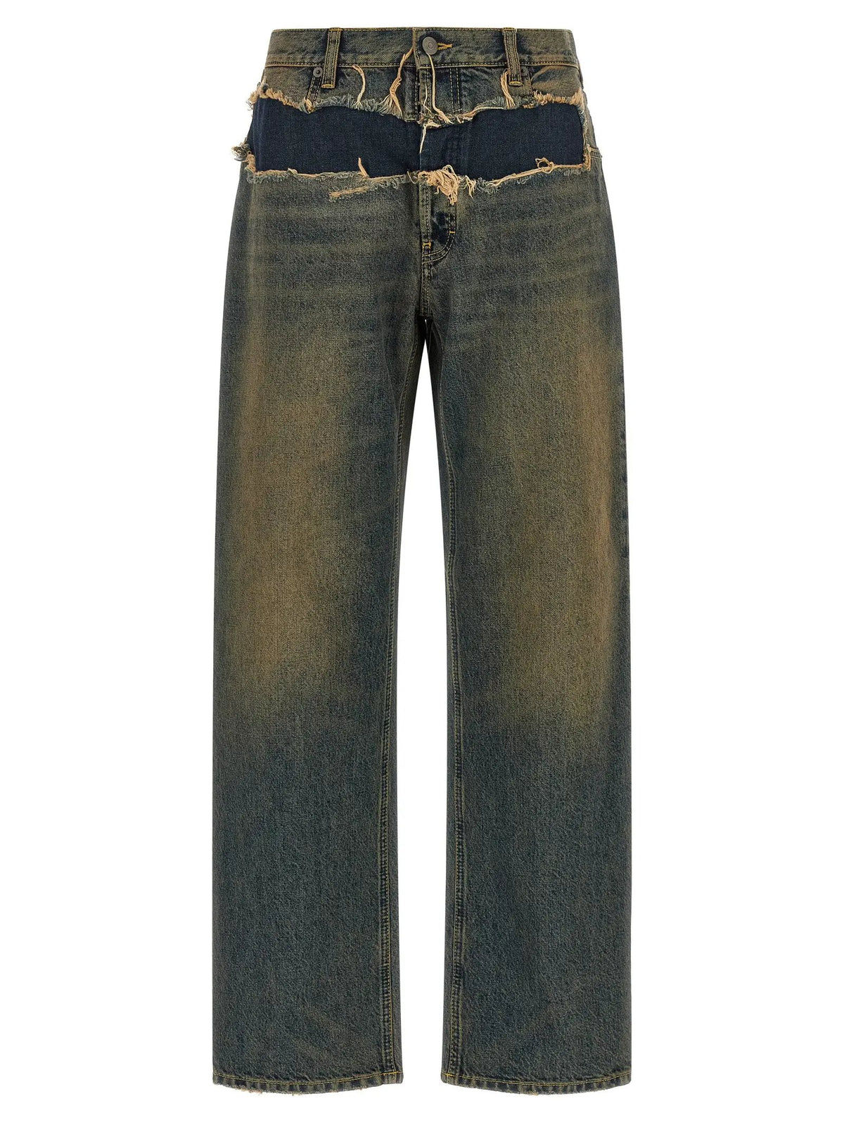 Maison Margiela Blue Cotton Straight-Leg Jeans