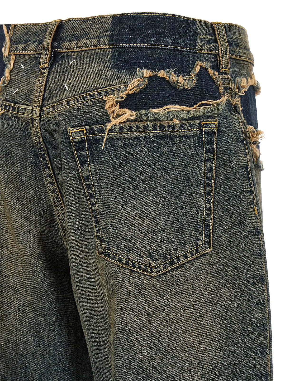 Maison Margiela Blue Cotton Straight-Leg Jeans