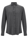 Brunello Cucinelli Gray Silk Blouse