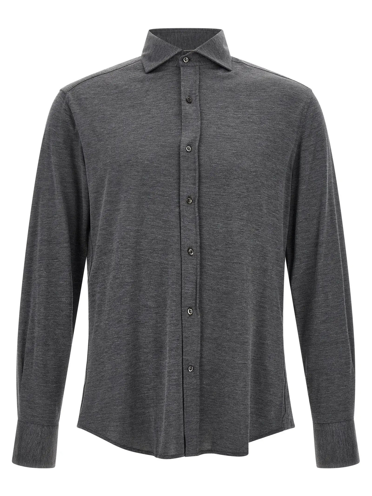 Brunello Cucinelli Gray Silk Blouse