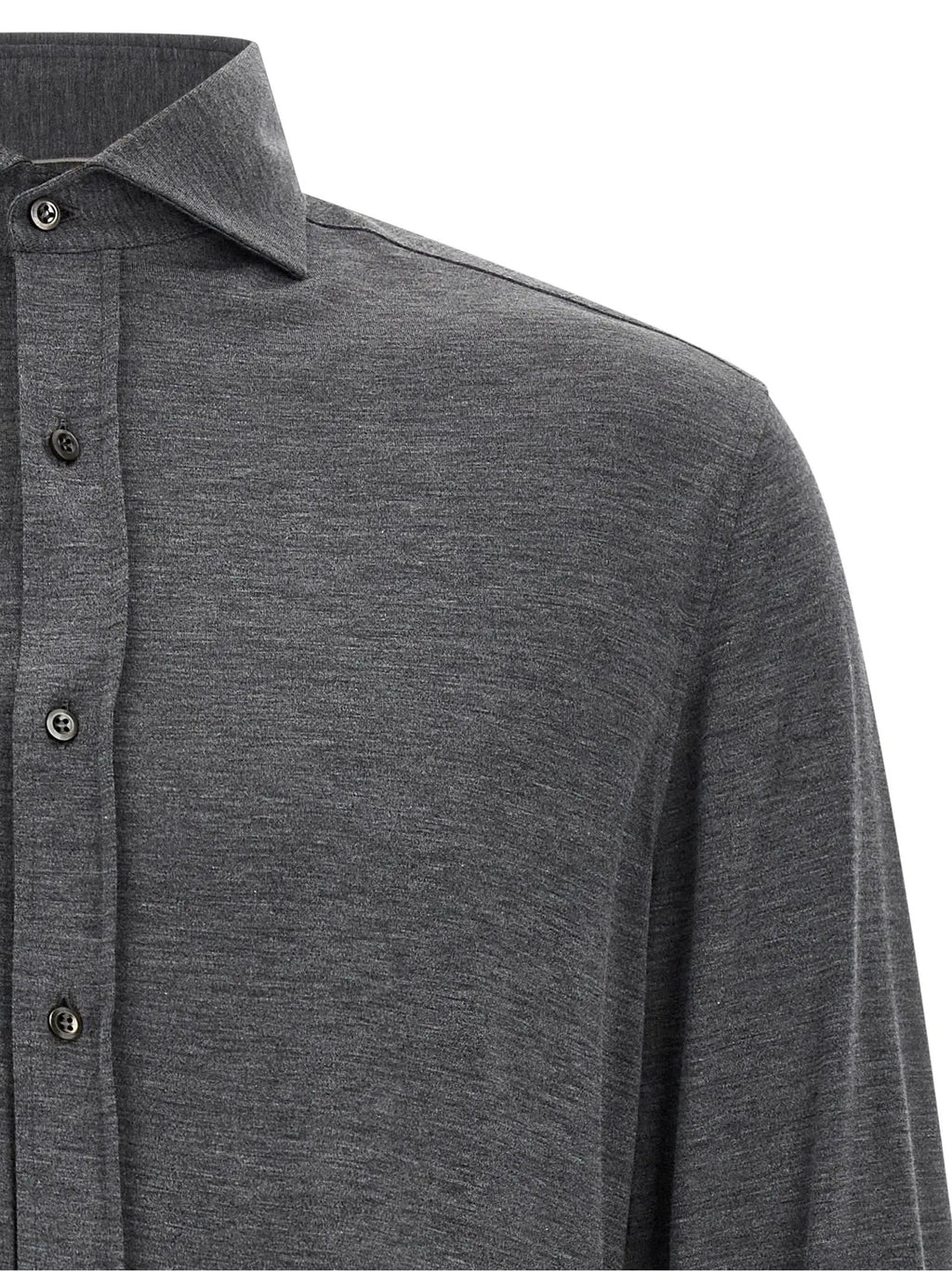 Brunello Cucinelli Gray Silk Blouse