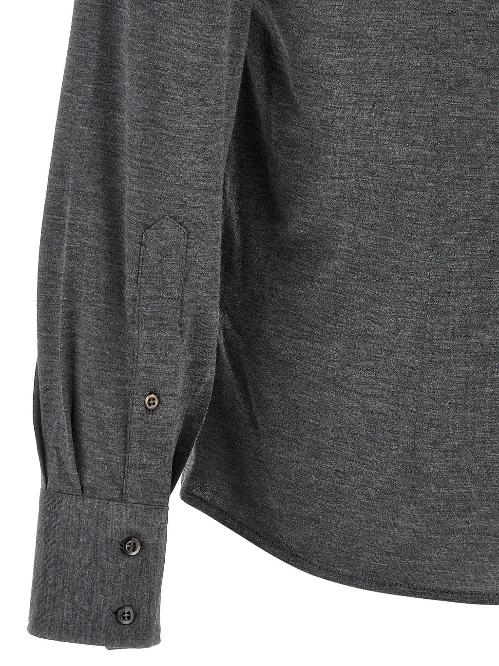 Brunello Cucinelli Gray Silk Blouse