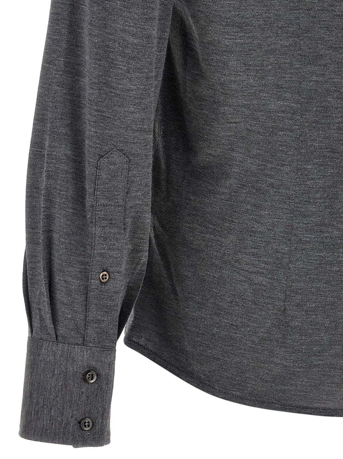 Brunello Cucinelli Gray Silk Blouse