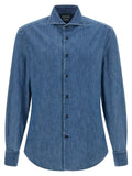 Brunello Cucinelli Blue Cotton Blouse
