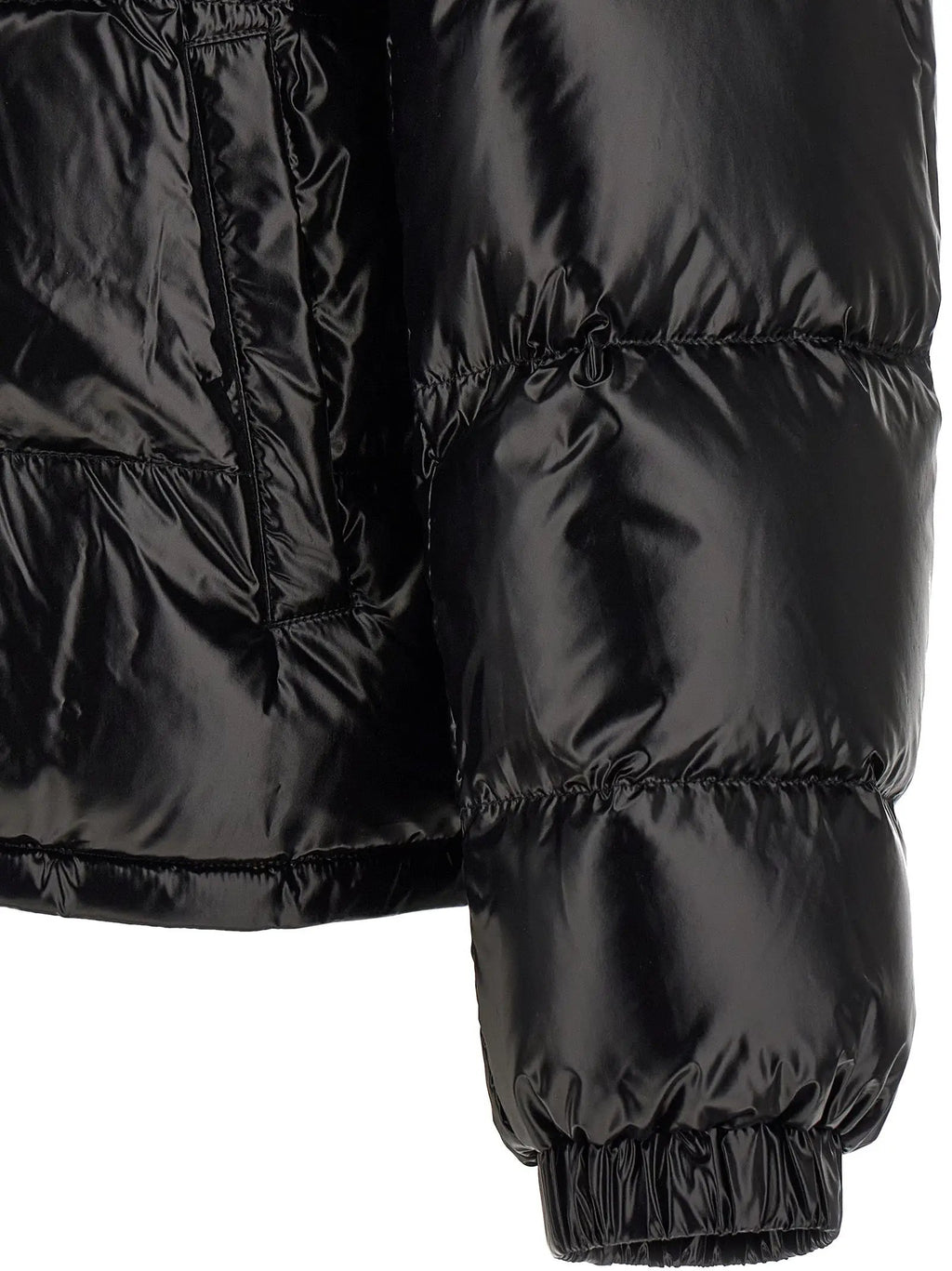Versace Black Nylon Full-Length Jacket